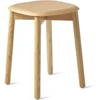 Low Stool with Curved Seat - Grey, Oak