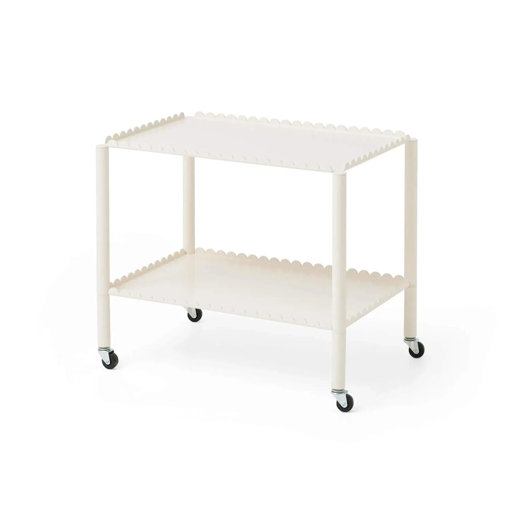 Low Storage Trolley with Castors - Egg Shell image