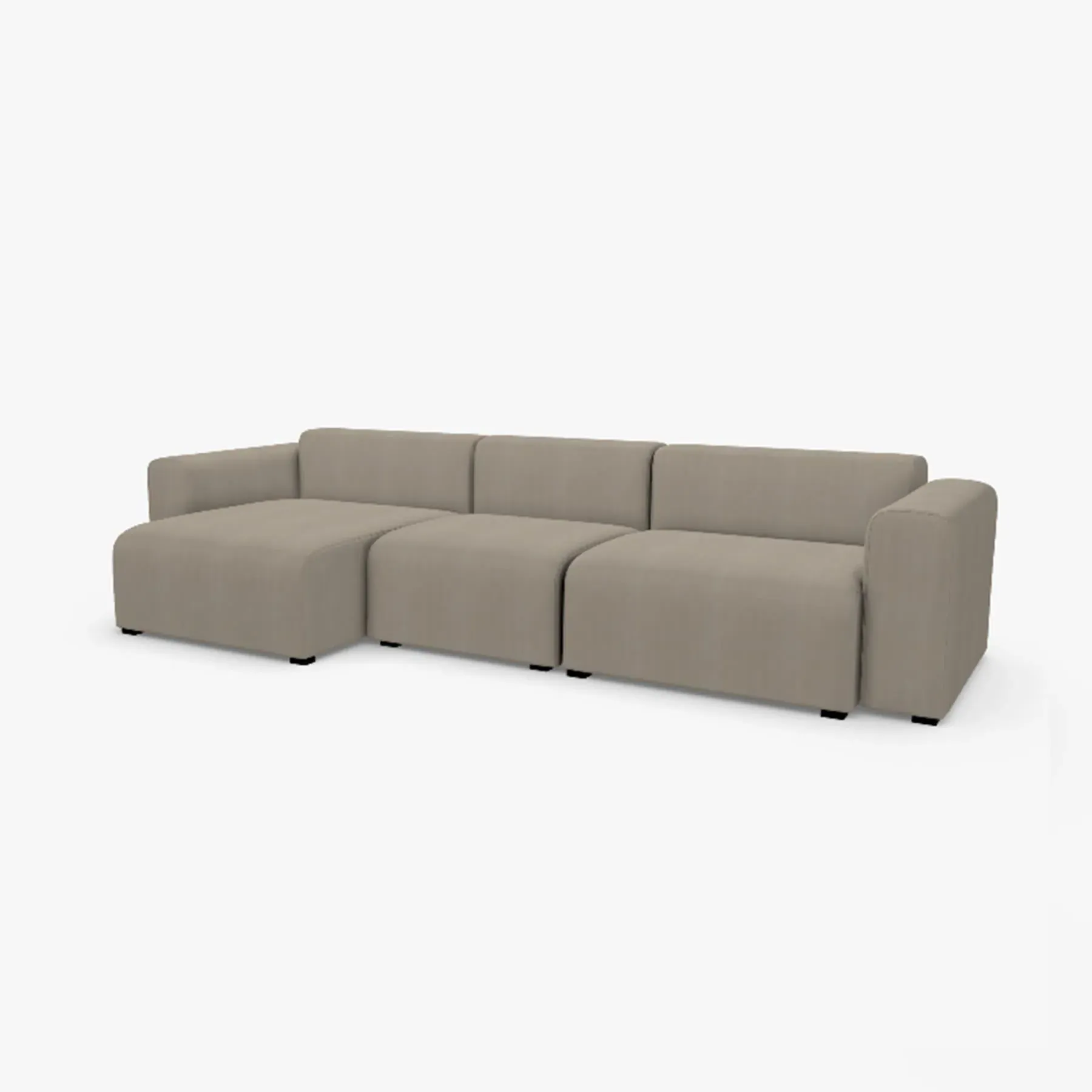 Mags 2-Seater Sofa Low Armrest Right - Steelcut Trio 213