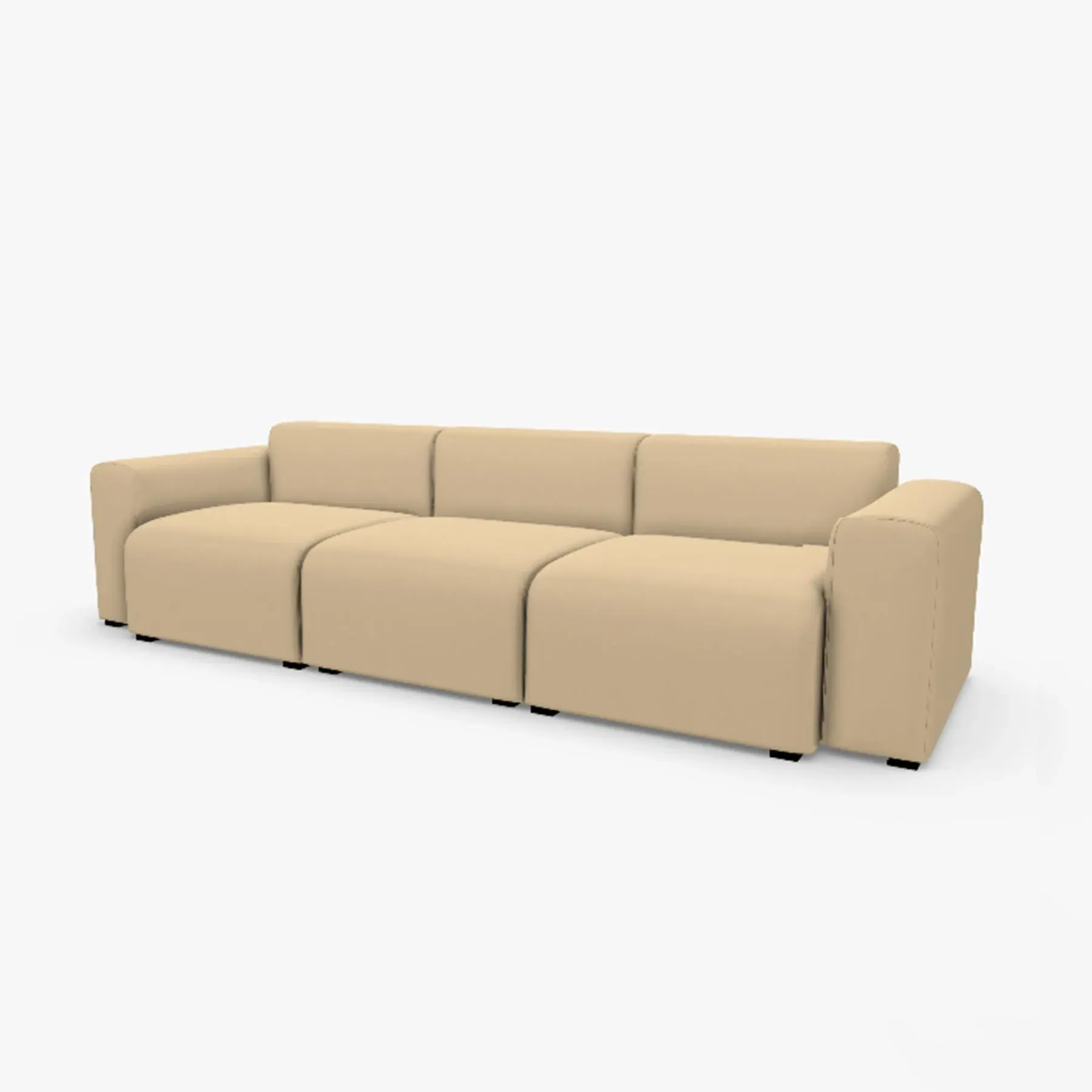 Mags 3-Seater Sofa - Linara 261, Low Arms