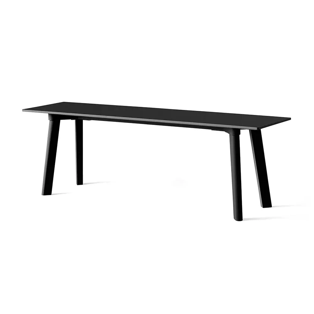 Medium Bench with Laminate Top - Black, Beech
