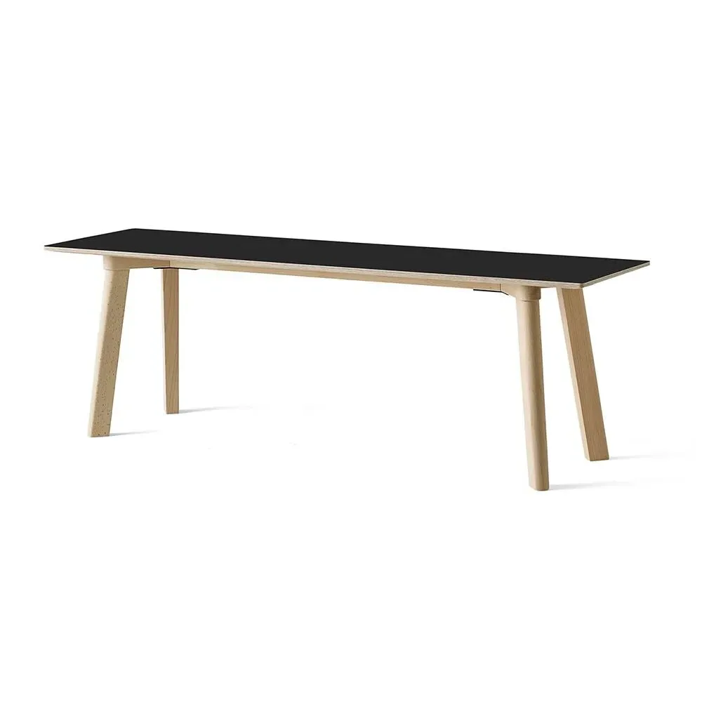 Medium Bench with Laminate Top - Black, Beech