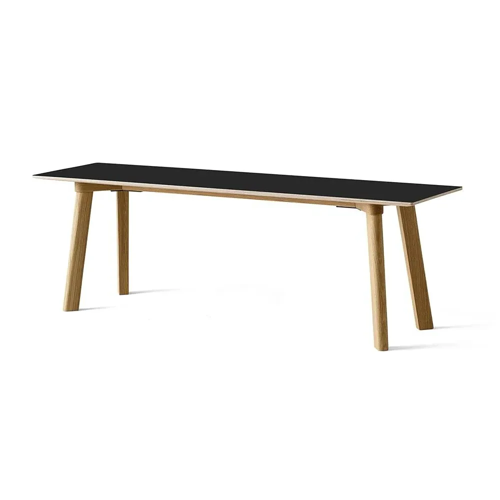 Medium Bench with Laminate Top - Black, Oak
