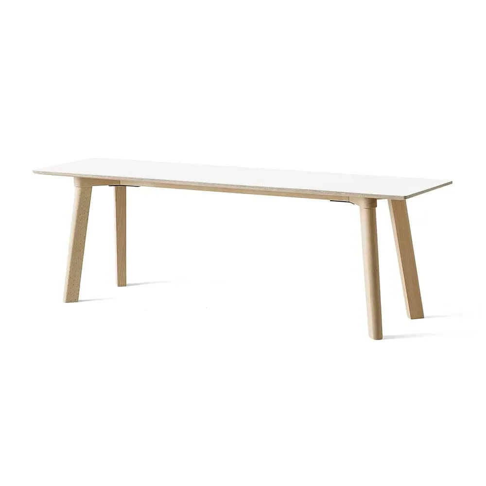 Medium Bench with Laminate Top - White, Beech