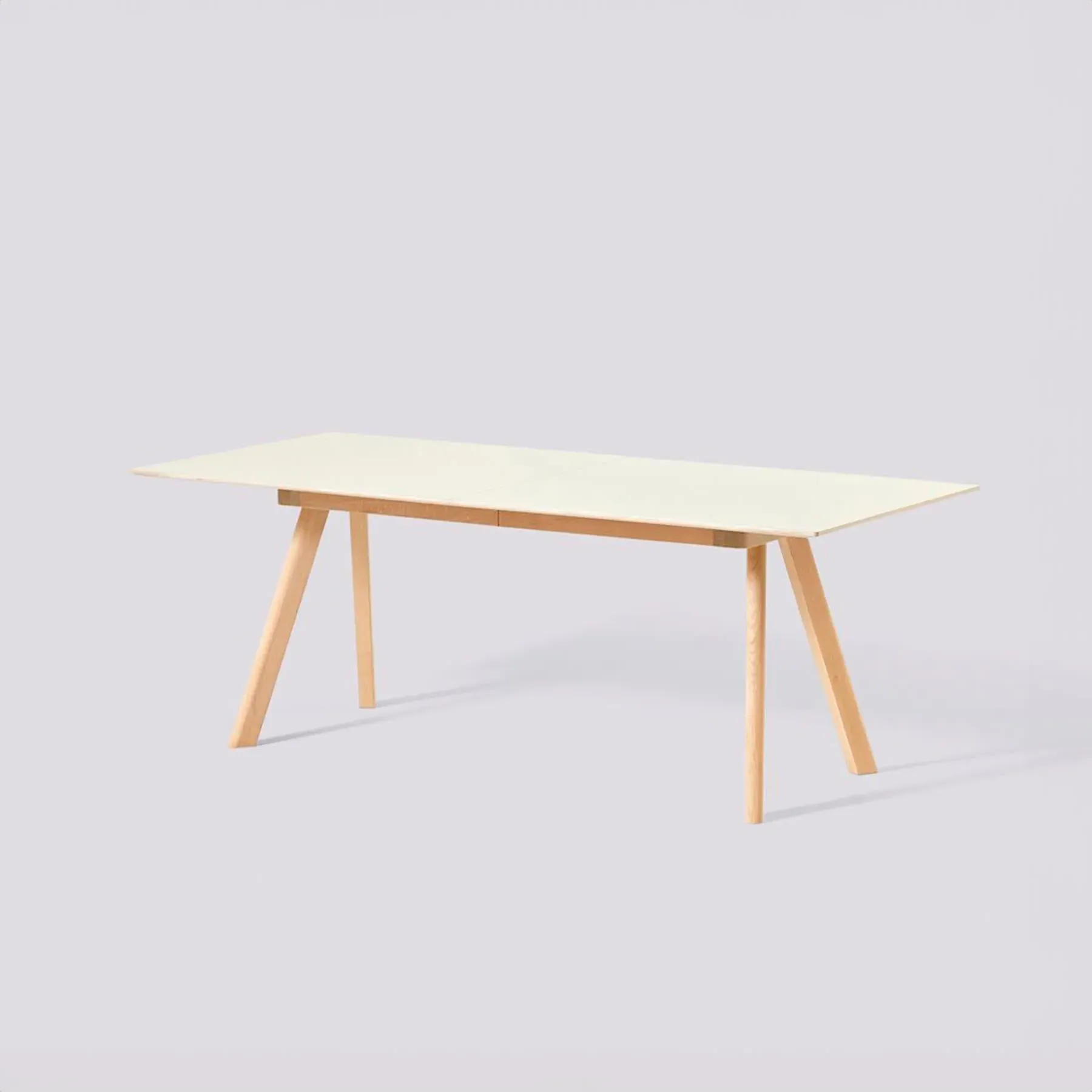 Medium Extendable Dining Table - White, Oak