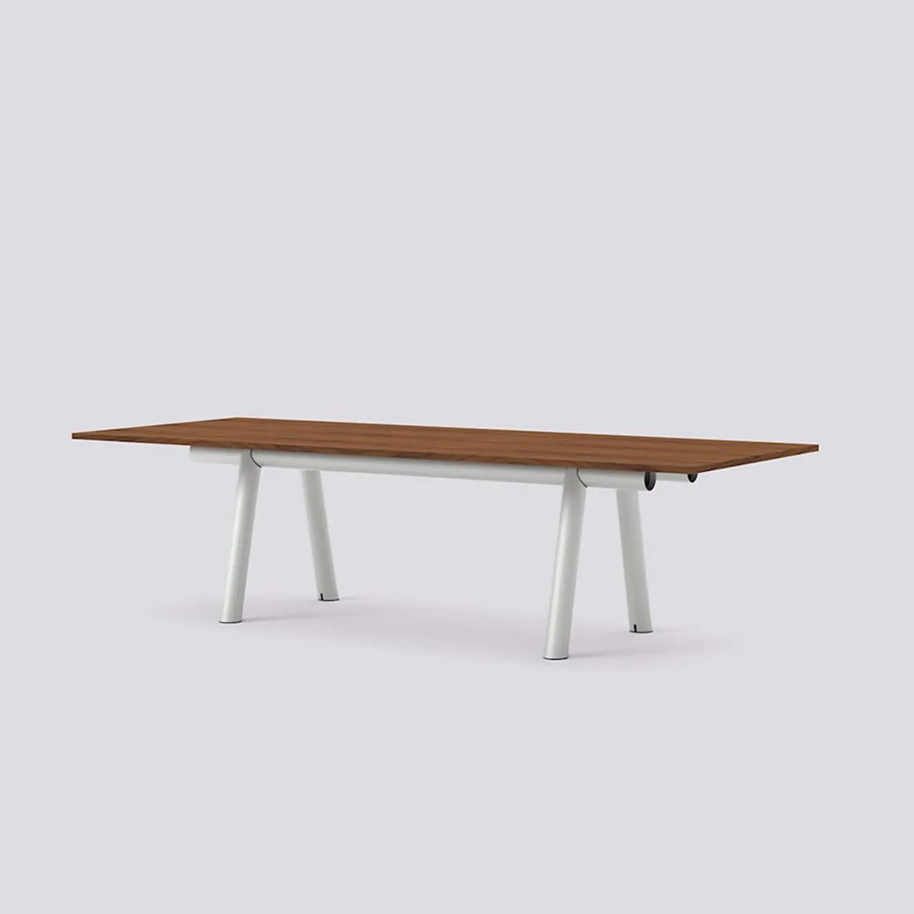 Medium Office Table - Walnut, Aluminium Frame image