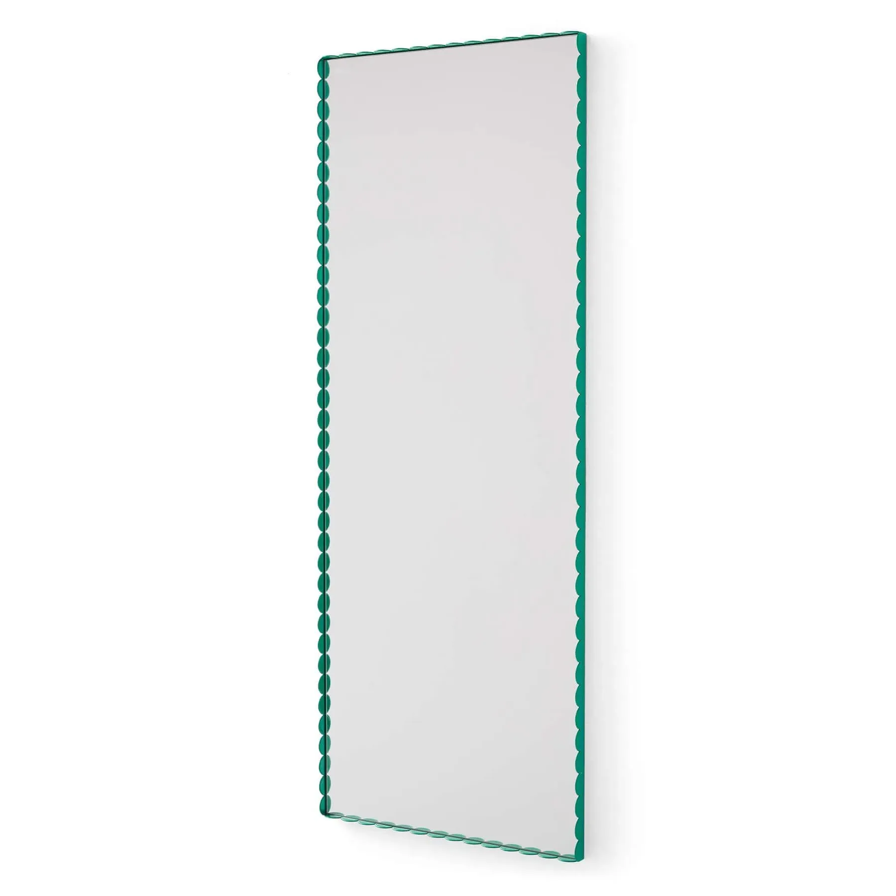 Medium Rectangular Mirror - Green, Metal