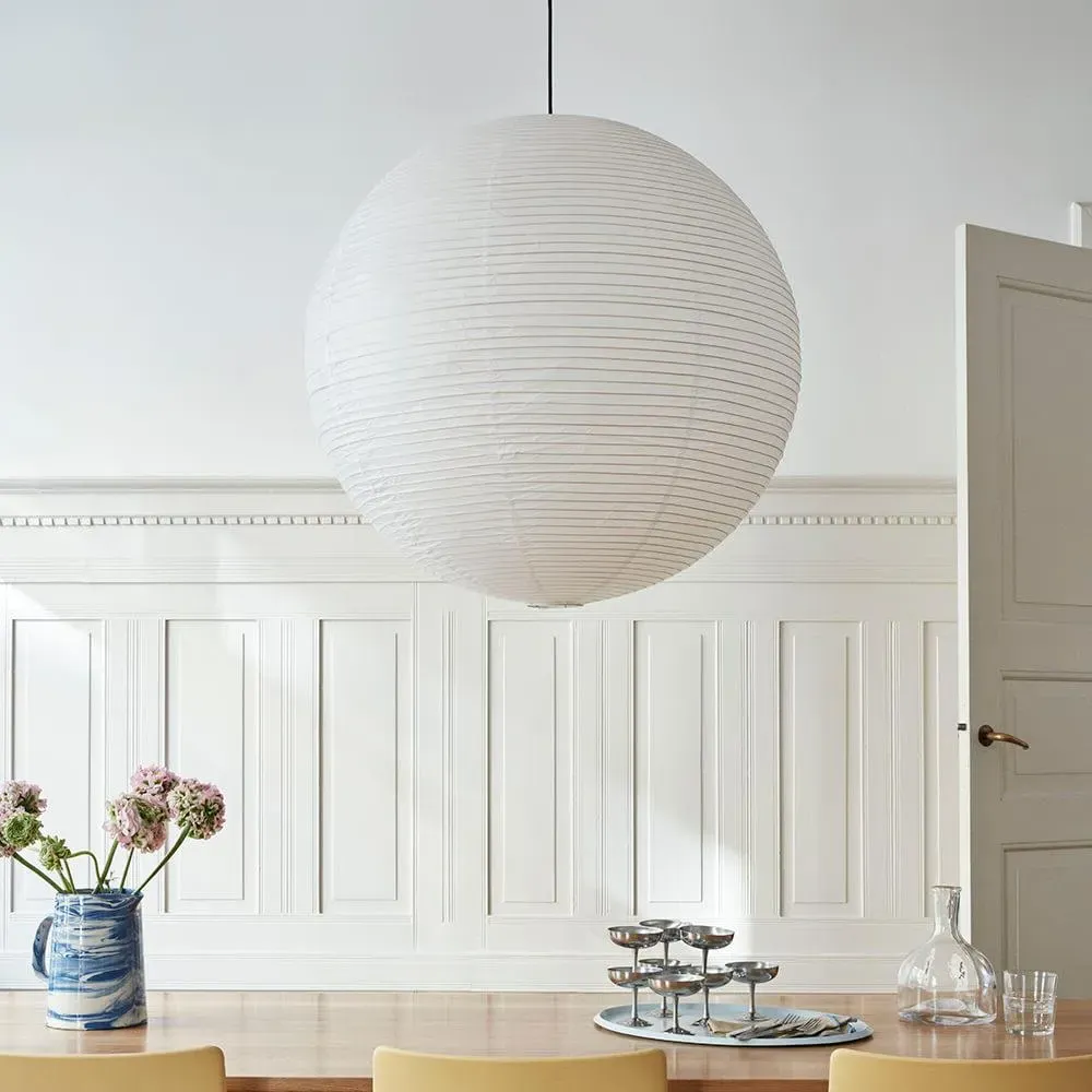 Medium Round Pendant Shade with Cord Set - Rice Paper
