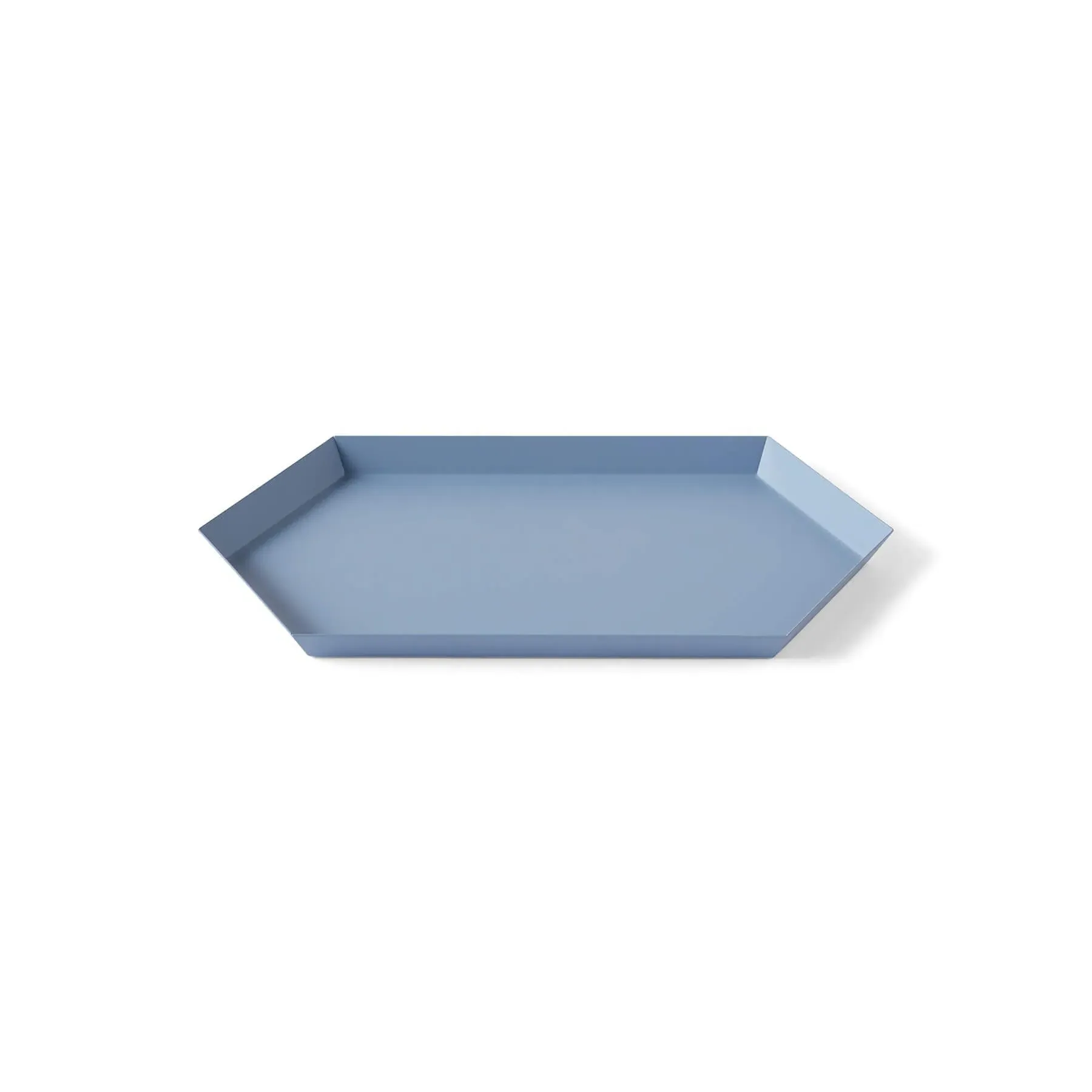 Medium Serving Tray Geometric - Dusty Blue, Steel
