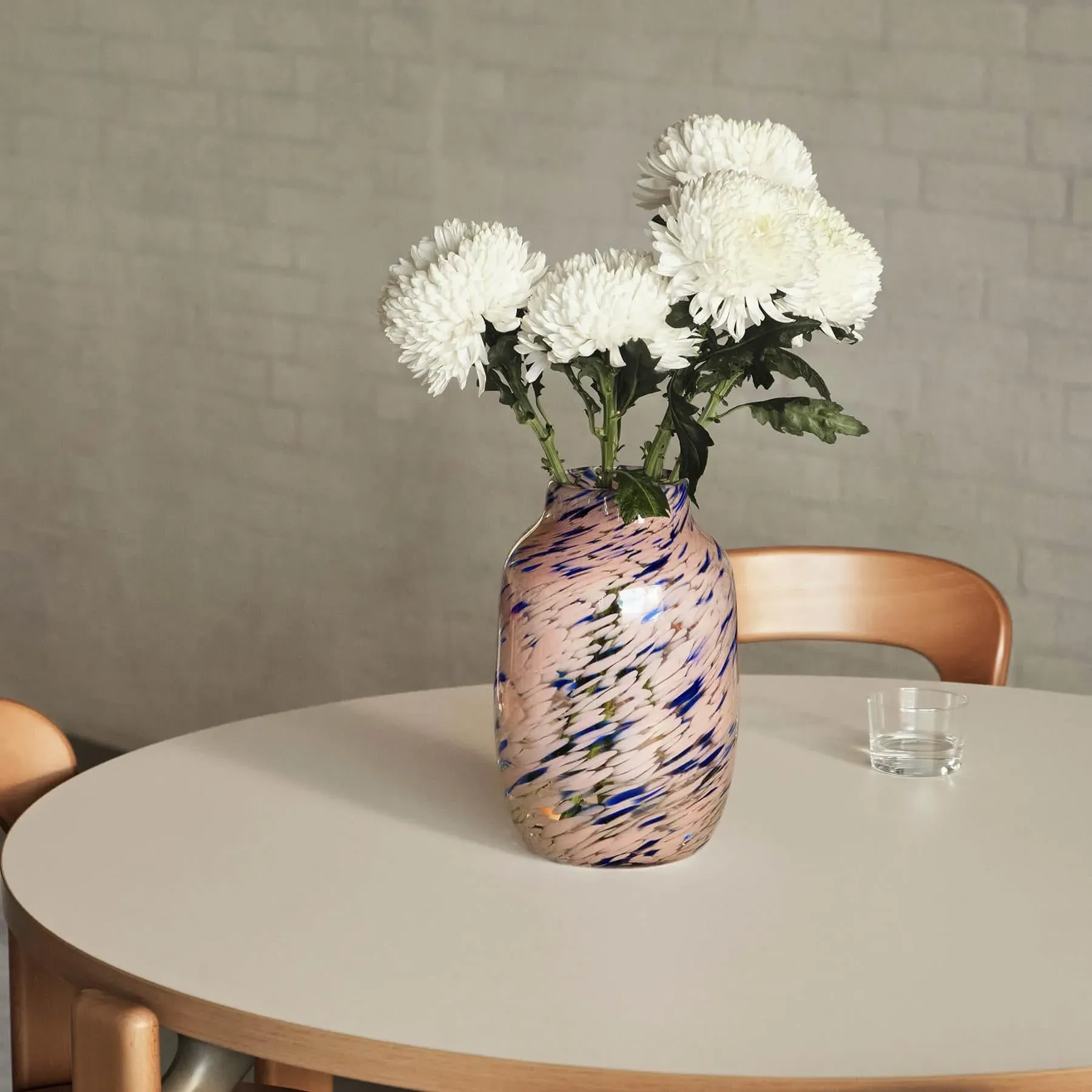 Medium Splash Vase - White, Glass