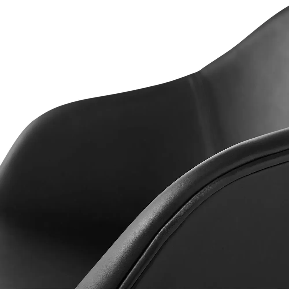 Office Chair with Gas Lift - Black, Aluminium