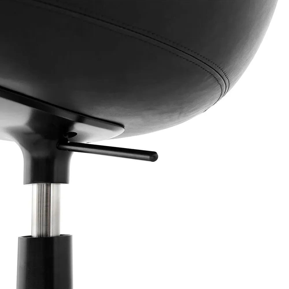 Office Chair with Gas Lift - Black, Aluminium