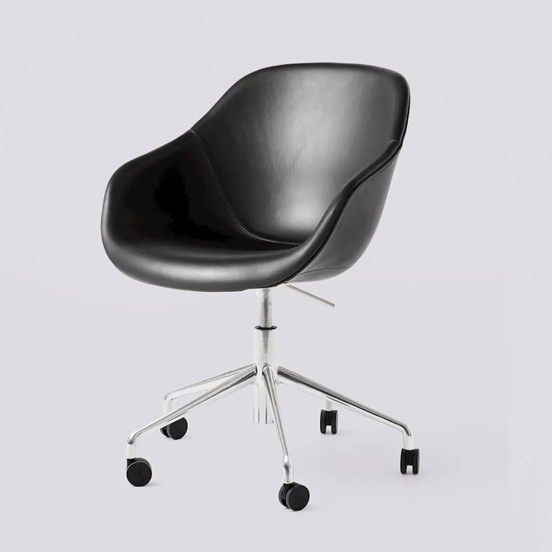 Office Chair with Gas Lift - Black, Aluminium