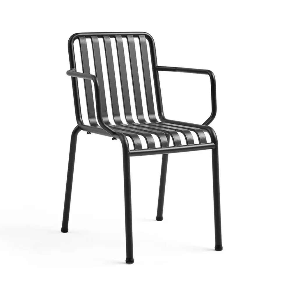 Outdoor Armchair with Slats - Green, Steel