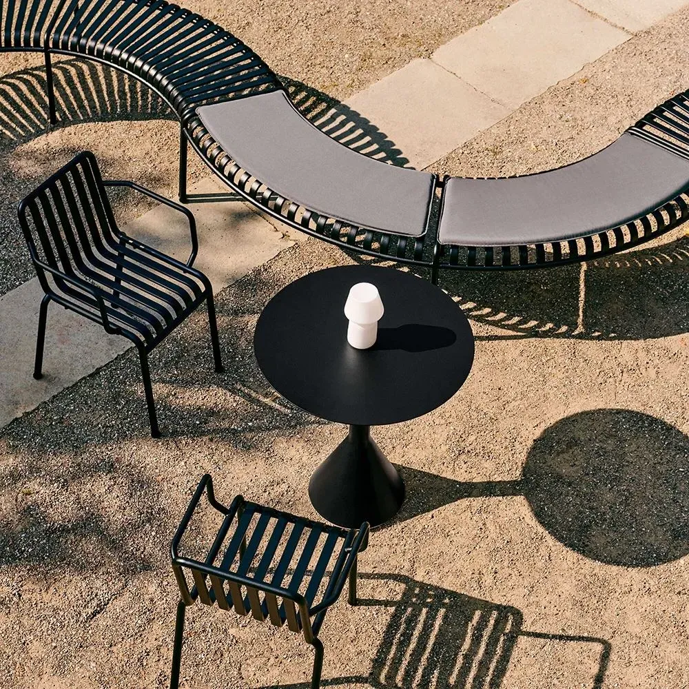 Outdoor Armchair with Slats - Green, Steel