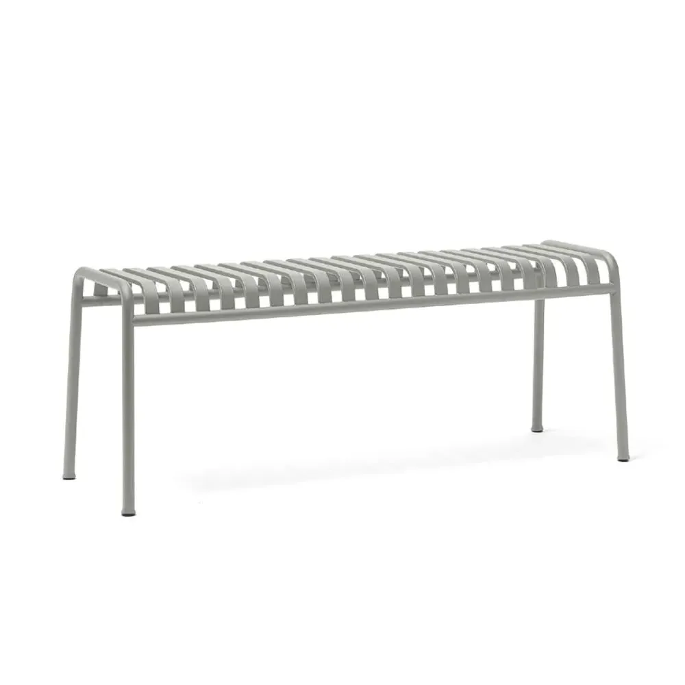 Outdoor Bench with Slats - Green, Steel