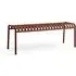 Outdoor Bench with Slats - Red, Steel