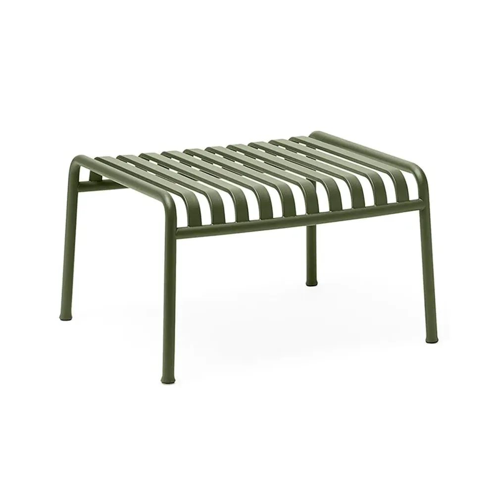 Outdoor Ottoman with Slats - Anthracite, Steel