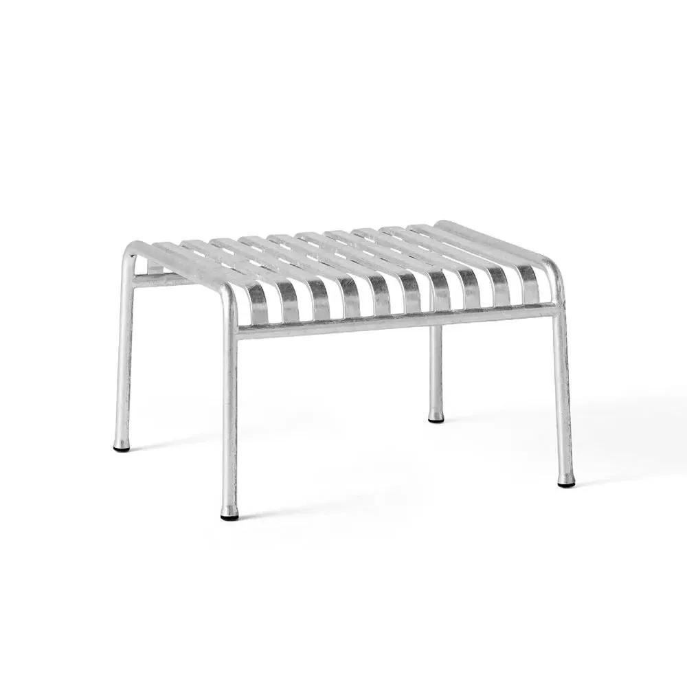 Outdoor Ottoman with Slats - Anthracite, Steel