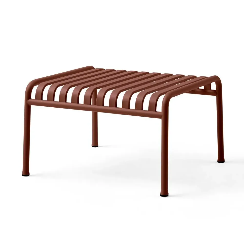 Outdoor Ottoman with Slats - Anthracite, Steel