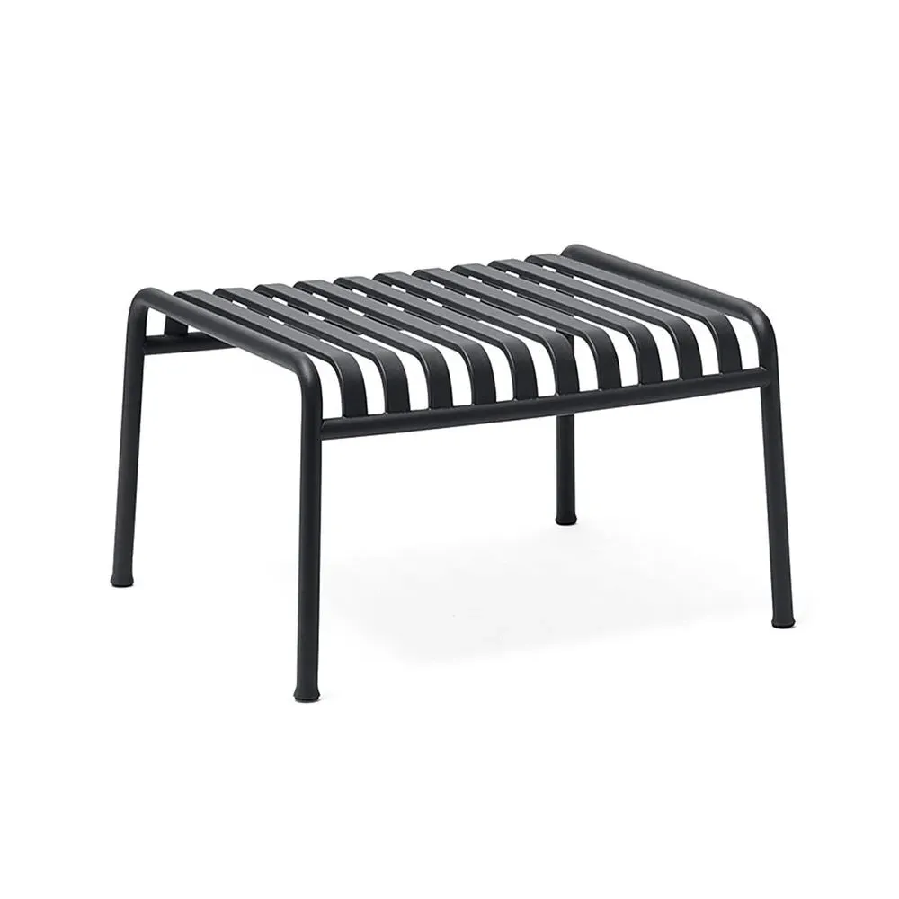 Outdoor Ottoman with Slats - Anthracite, Steel image