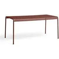 Palissade Large Dining Table - Iron Red, Steel