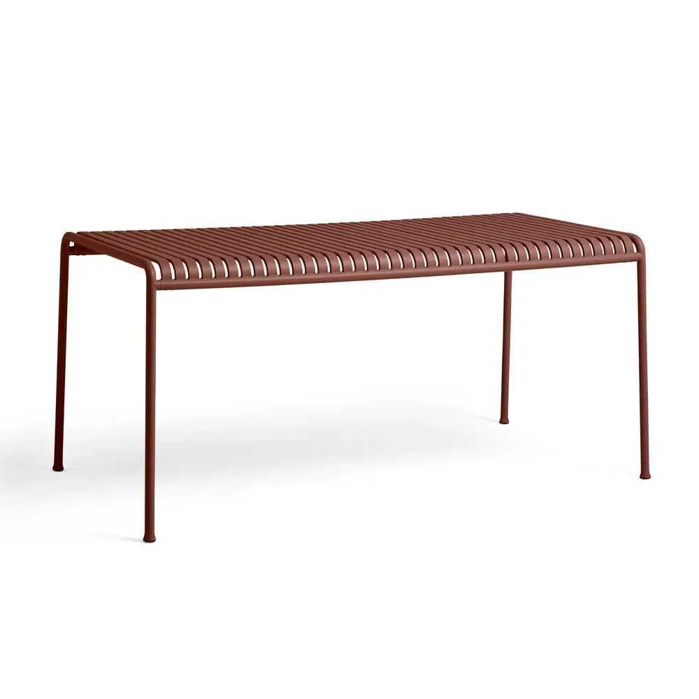 Palissade Large Dining Table - Iron Red, Steel