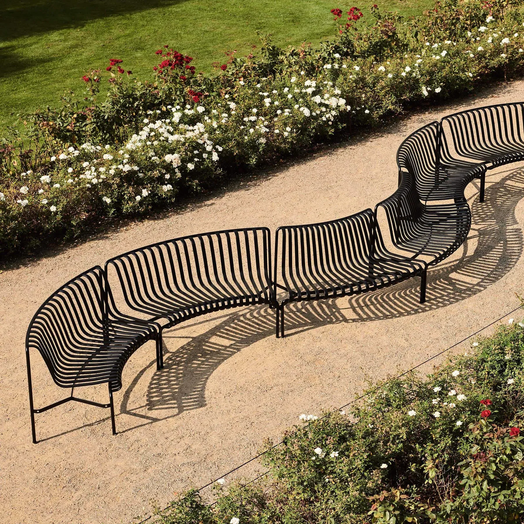 Palissade Park Dining Bench In Out - Anthracite