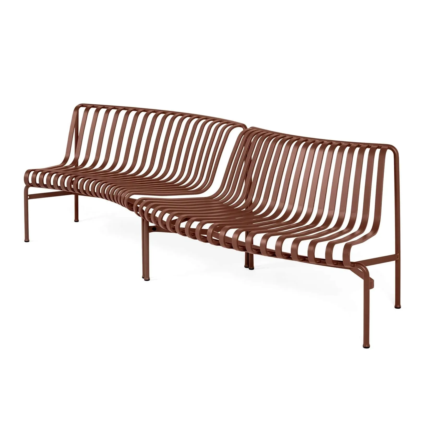 Palissade Park Dining Bench In Out - Iron Red