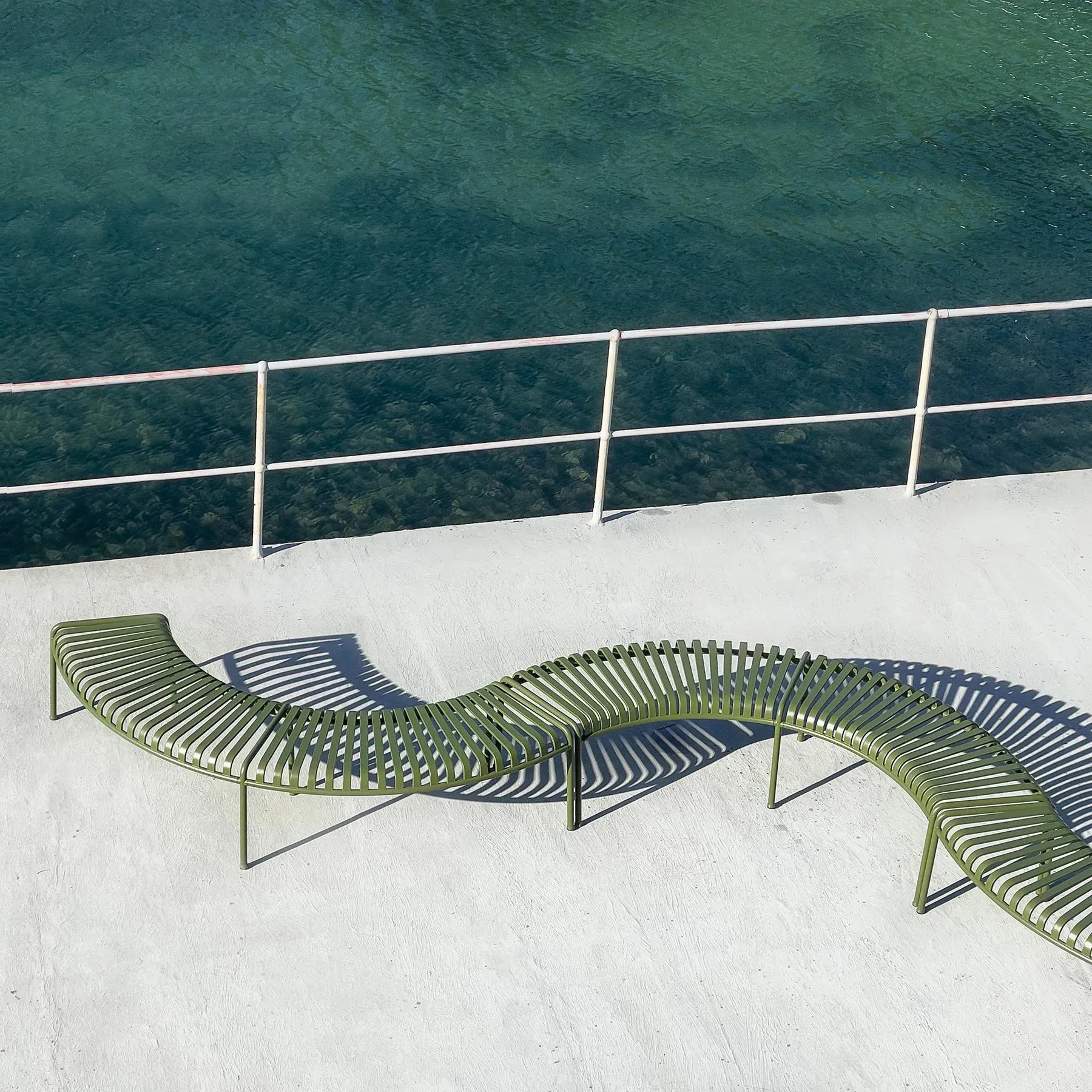 Park Bench Weather-Resistant - Sky Grey, Steel