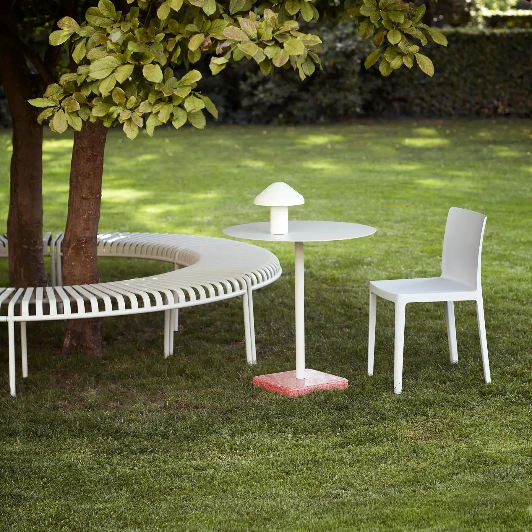 Park Bench Weather-Resistant - Sky Grey, Steel