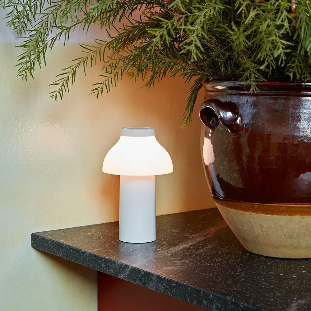 Portable Rechargeable Lamp - Cream, Plastic