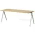 Pyramid 01 Rectangular Dining Table - Clear Oak, Beige Steel