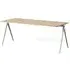 Pyramid 01 Rectangular Dining Table - Matt Oak, Beige Steel