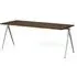 Pyramid 01 Rectangular Dining Table - Smoked Oak, Beige Steel