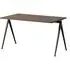 Pyramid 01 Rectangular Dining Table - Smoked Oak, Black Steel