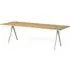 Pyramid 02 Large Rectangular Dining Table - Clear Oak, Beige Steel
