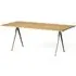 Pyramid 02 Rectangular Dining Table - Clear Oak, Beige Steel