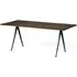 Pyramid 02 Rectangular Dining Table - Smoked Oak, Black Steel