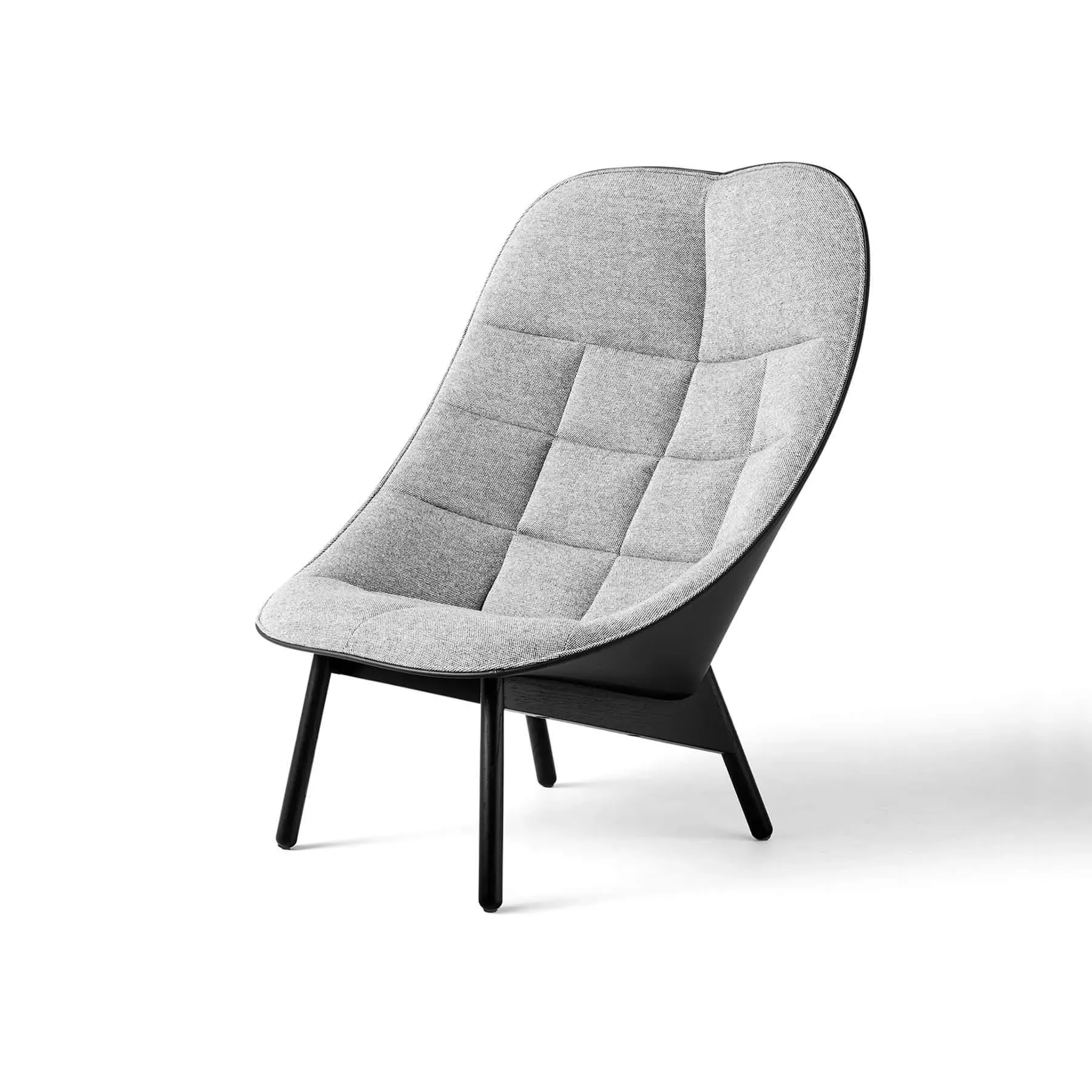 Quilted Lounge Chair - Black Oak