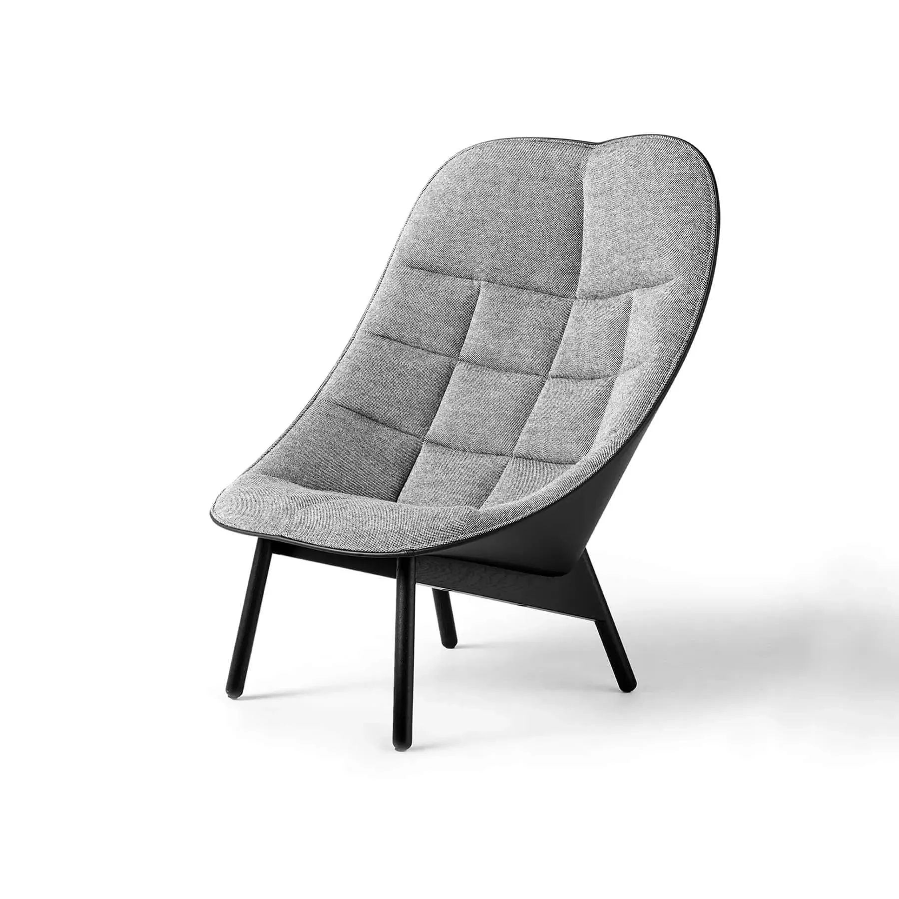 Quilted Lounge Chair - Black Oak