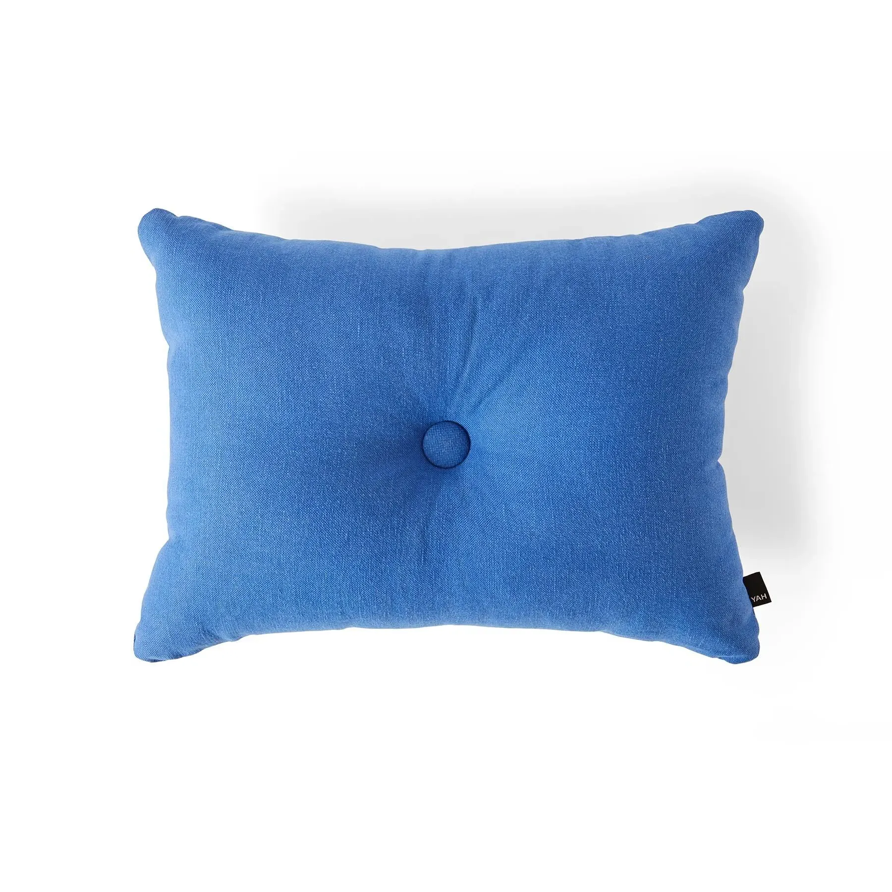 Rectangular Cushion with Button - Blue, Cotton image