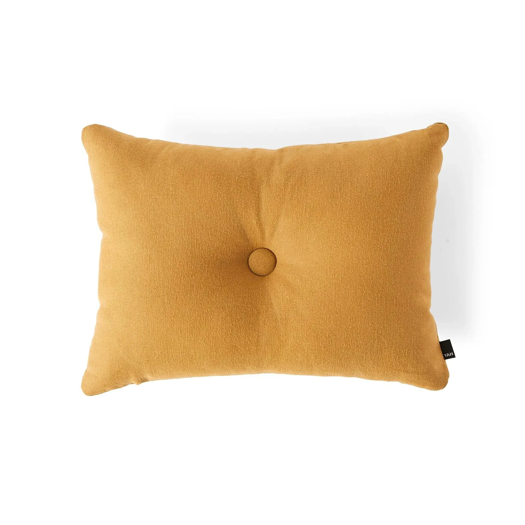 Rectangular Cushion with Button - Toffee, Cotton