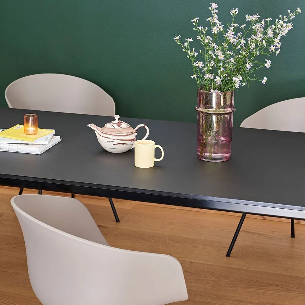 Rectangular Dining Table - Black, Linoleum