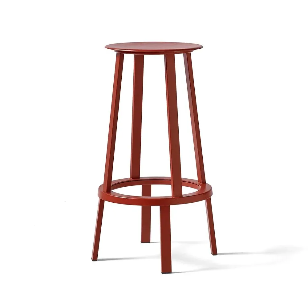 Revolver Bar Stool 76cm - Red, Steel