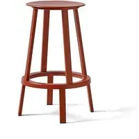 Revolver Breakfast Bar Stool 65cm - Red, Steel