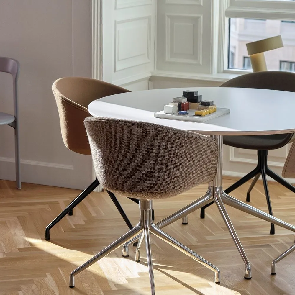 Round Bar Table - Black, Linoleum