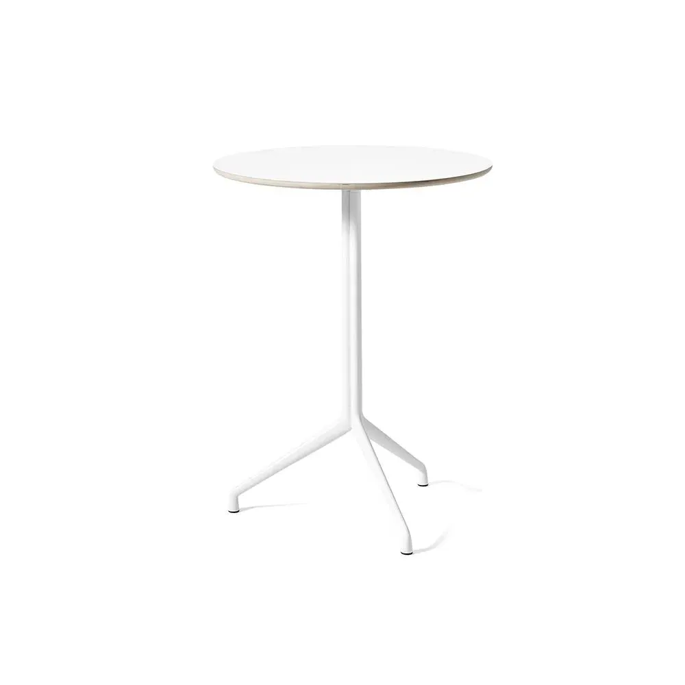 Round Bar Table - White, Laminate