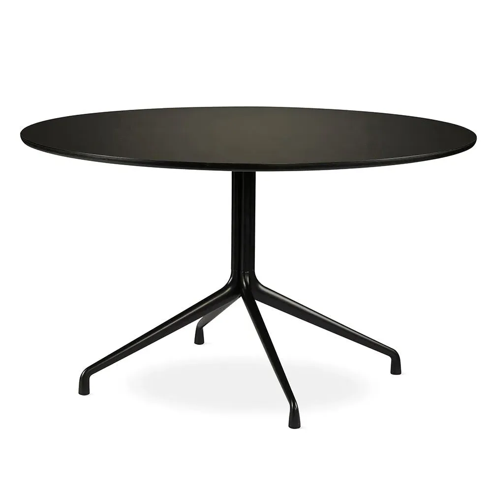 Round Dining Table - Black, Linoleum