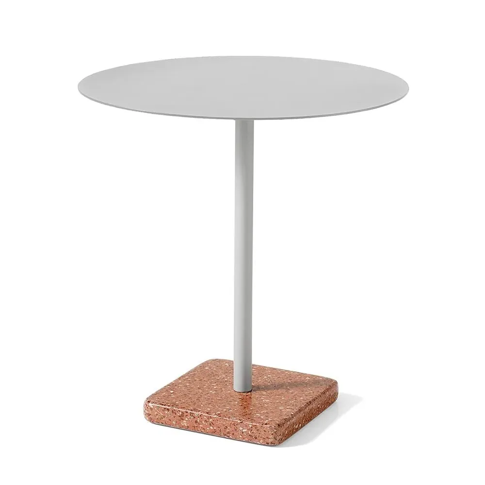 Round Dining Table - Red, Terrazzo